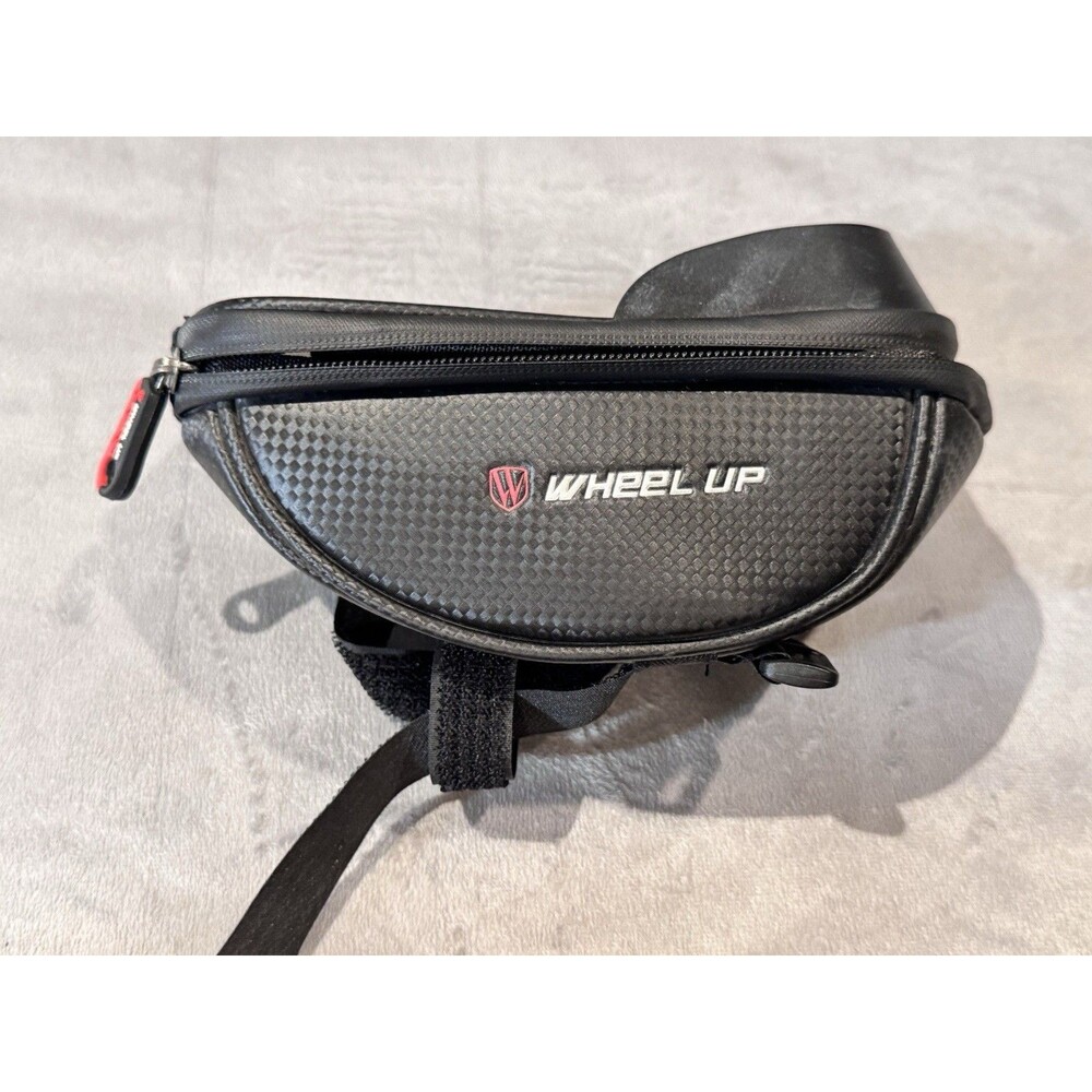 Wheel up rain proof top tube phone holder and bike bag